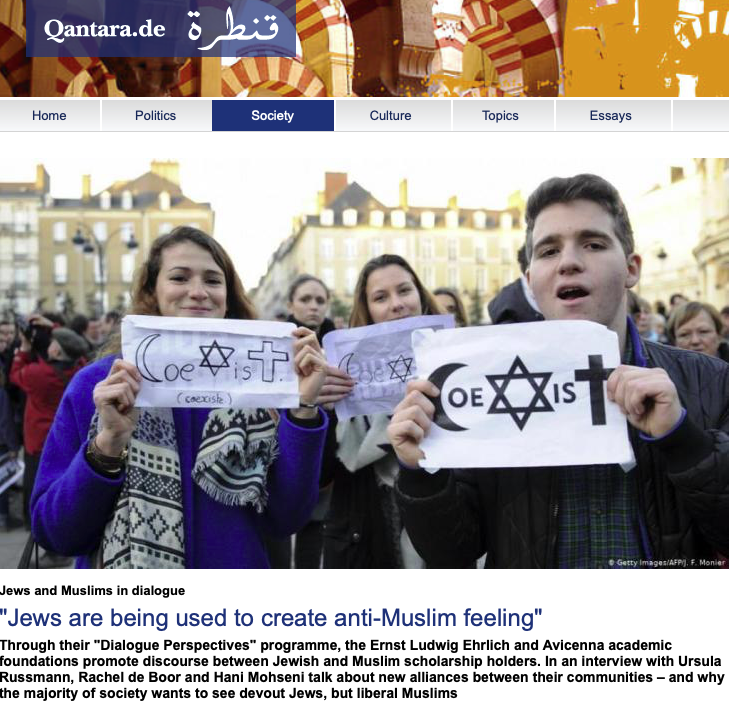 "Jews are being used to create anti-Muslim feeling" -quatara.de